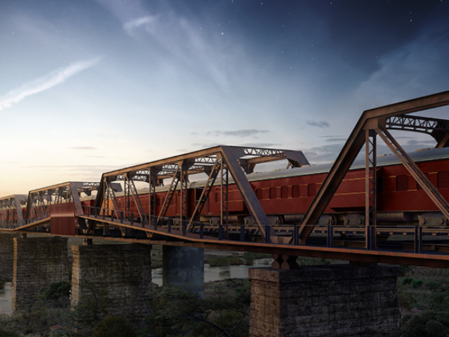 Kruger Shalati Train on a Bridge